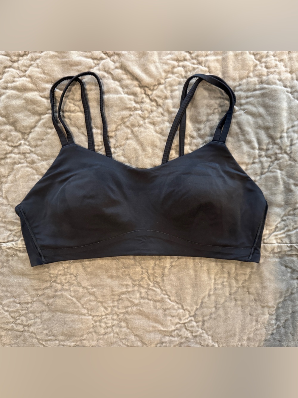 Lululemon Black Double Strap Sports Bra Size 8